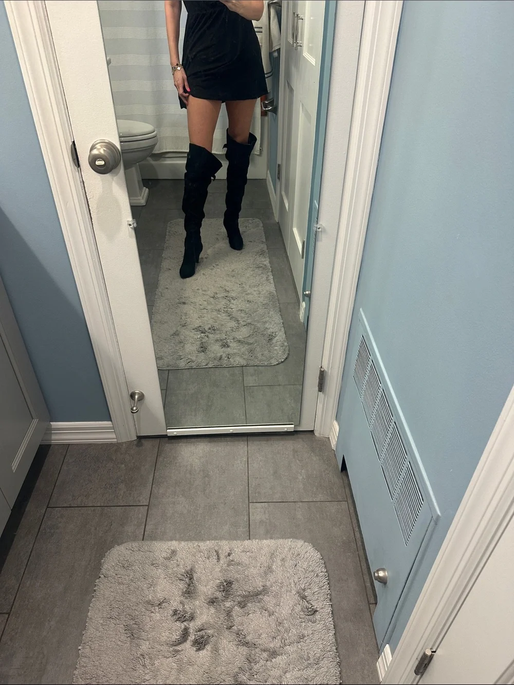 Kelsi Dagger Black Over-the-Knee Suede Boots